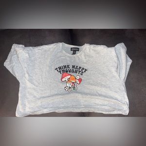 Grey shirt Crop top